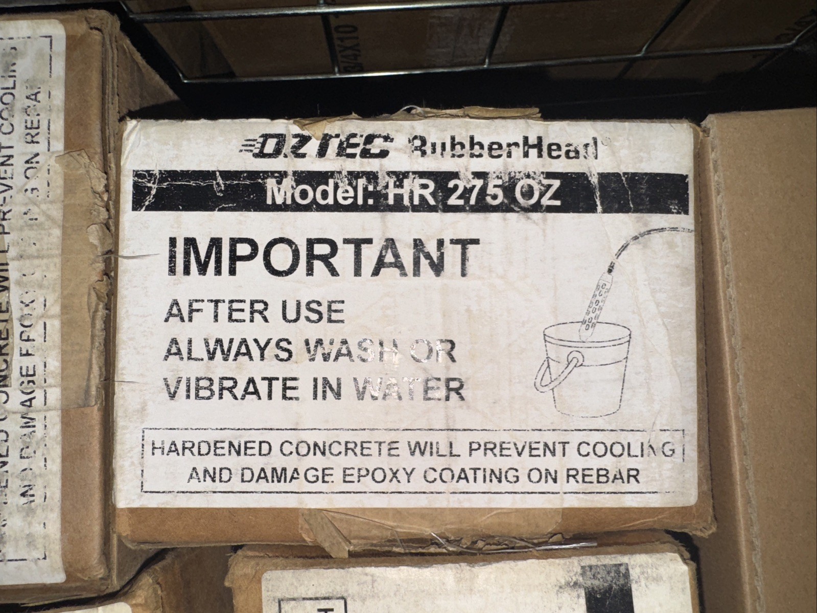 Oztec 2-3/4” x 14” Rubber Concrete Vibrator Head HR275OZ Brand New