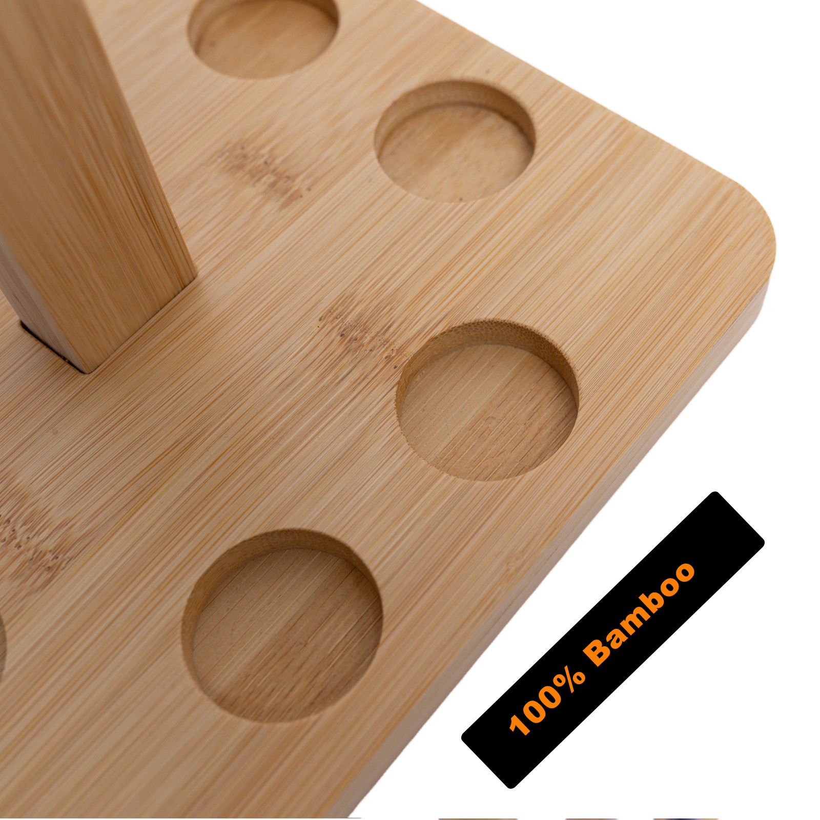 Fishing Rod Storage Racks, Wood Floor Stand Fishing Pole Holders of 8 Rods