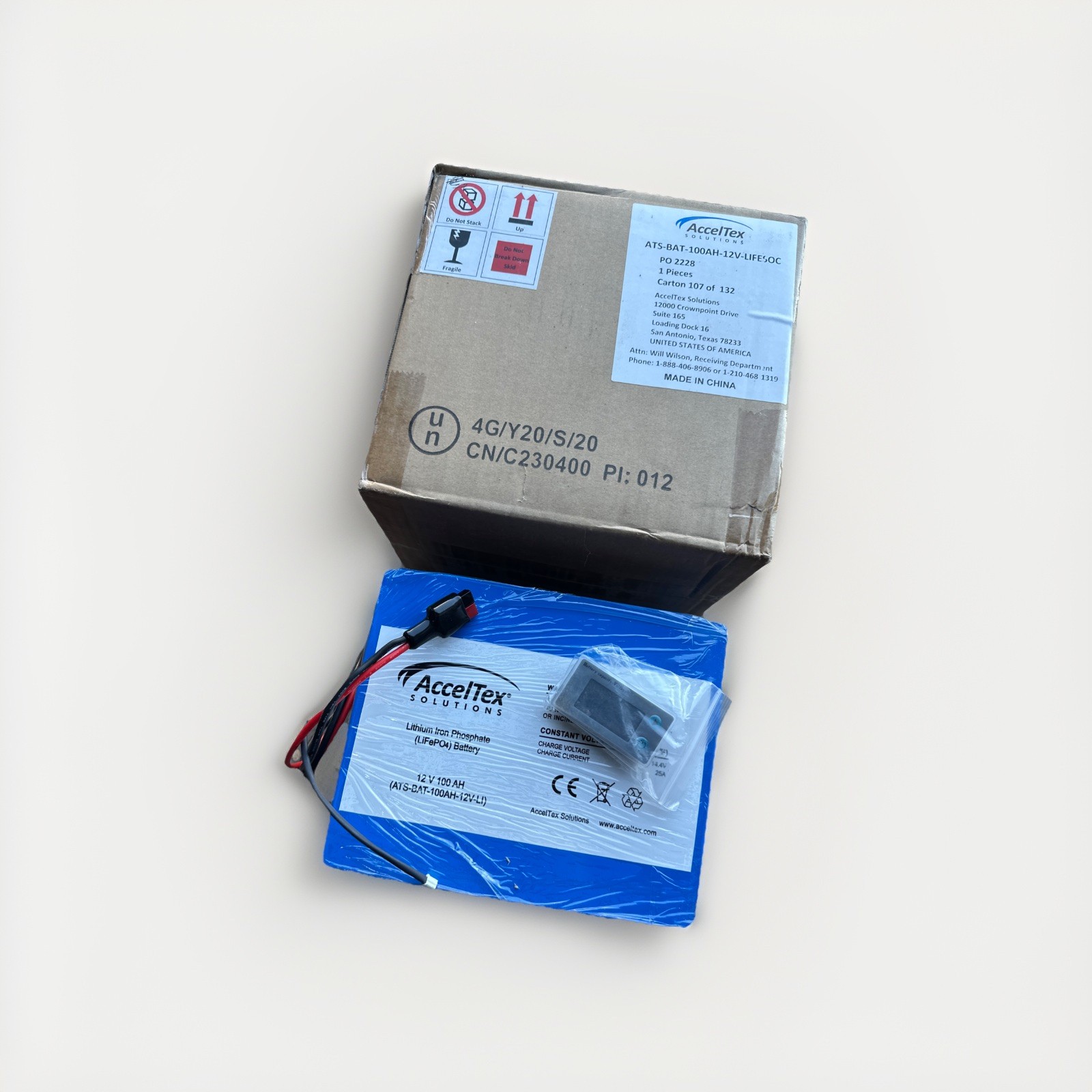 🔴 (Qty 2) ATS-BAT-100AH-12V-LIFESOC 12V 100Ah LiFePO4 Solar Batteries NIB ‼️