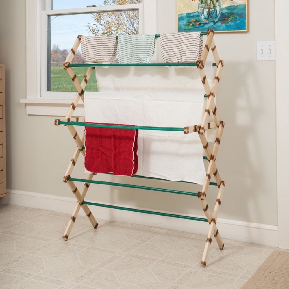 Lehman’s Foldable Drying Rack, Collapsible Laundry Rack for Drying Clothes