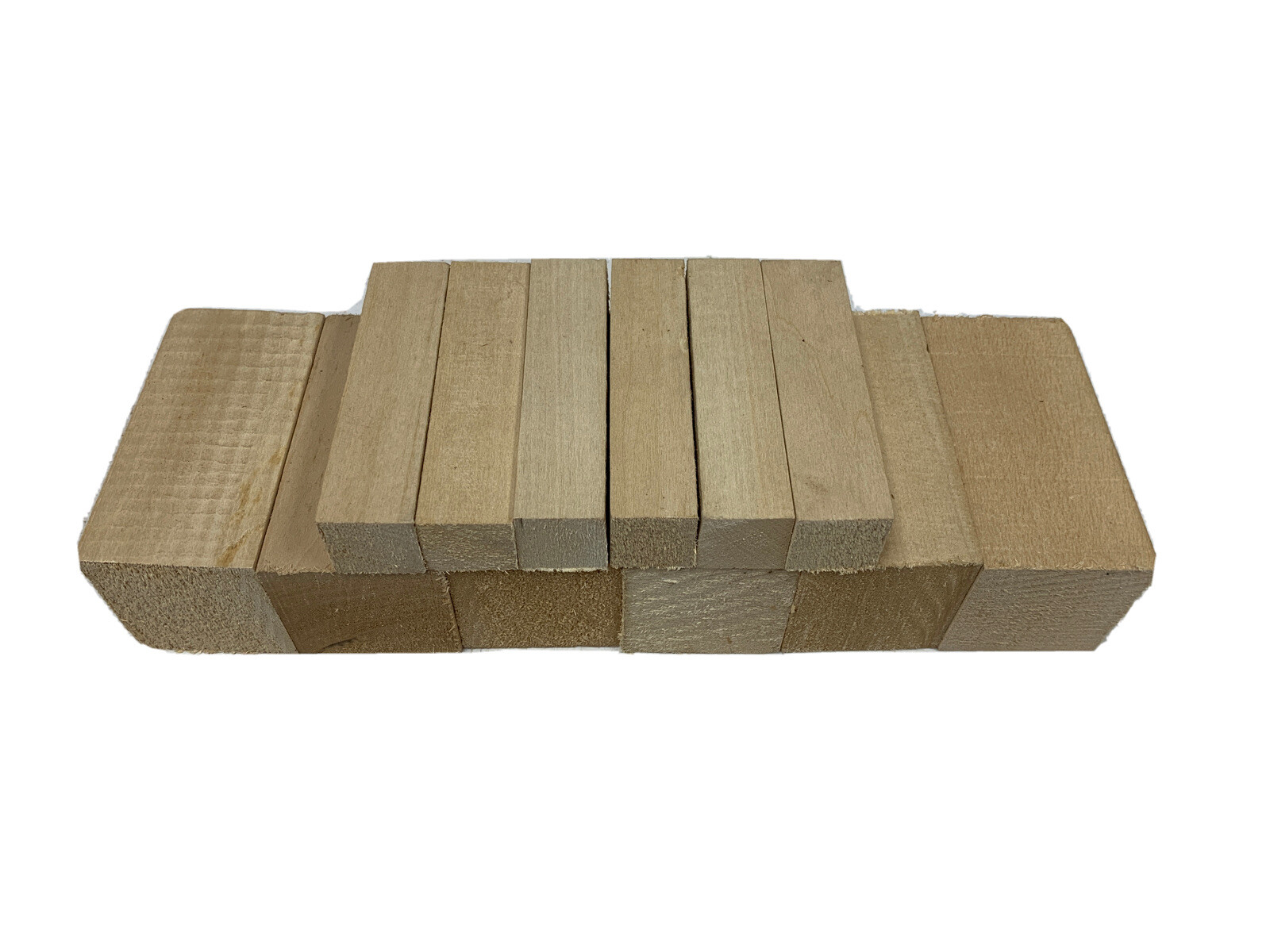 12 Pack Basswood Carving Wood Blocks 1" x 1" x 4" (6 pcs) + 2" x 2" x 4" (6 pcs)