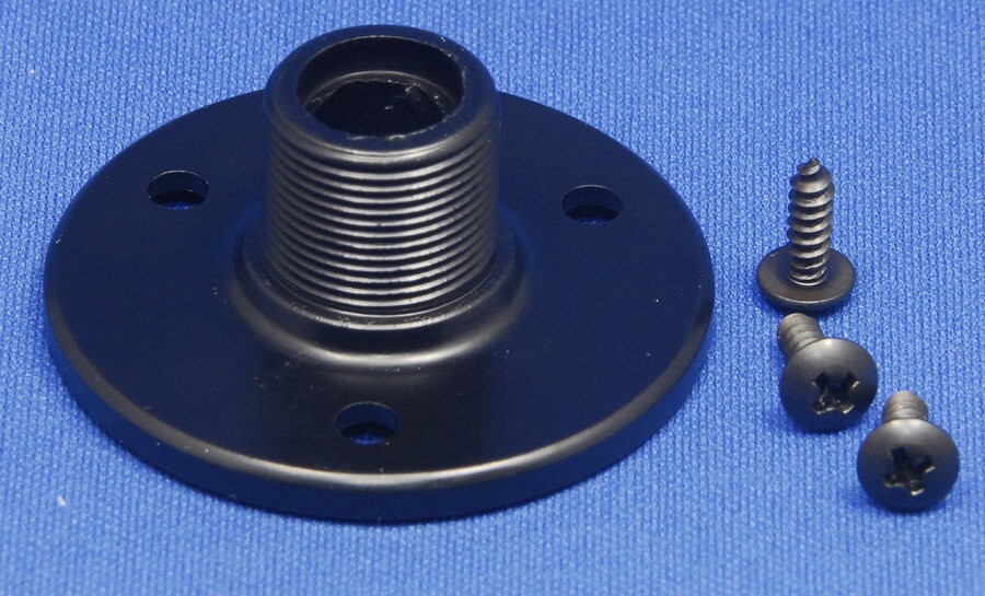 BLACK Threaded Microphone Table/Surface Mount Flange - 5/8"-27 Male Thread