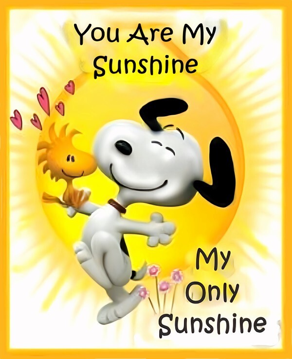 You Are My Sunshine My Only Sunshine Snoopy Peanuts-MAGNET