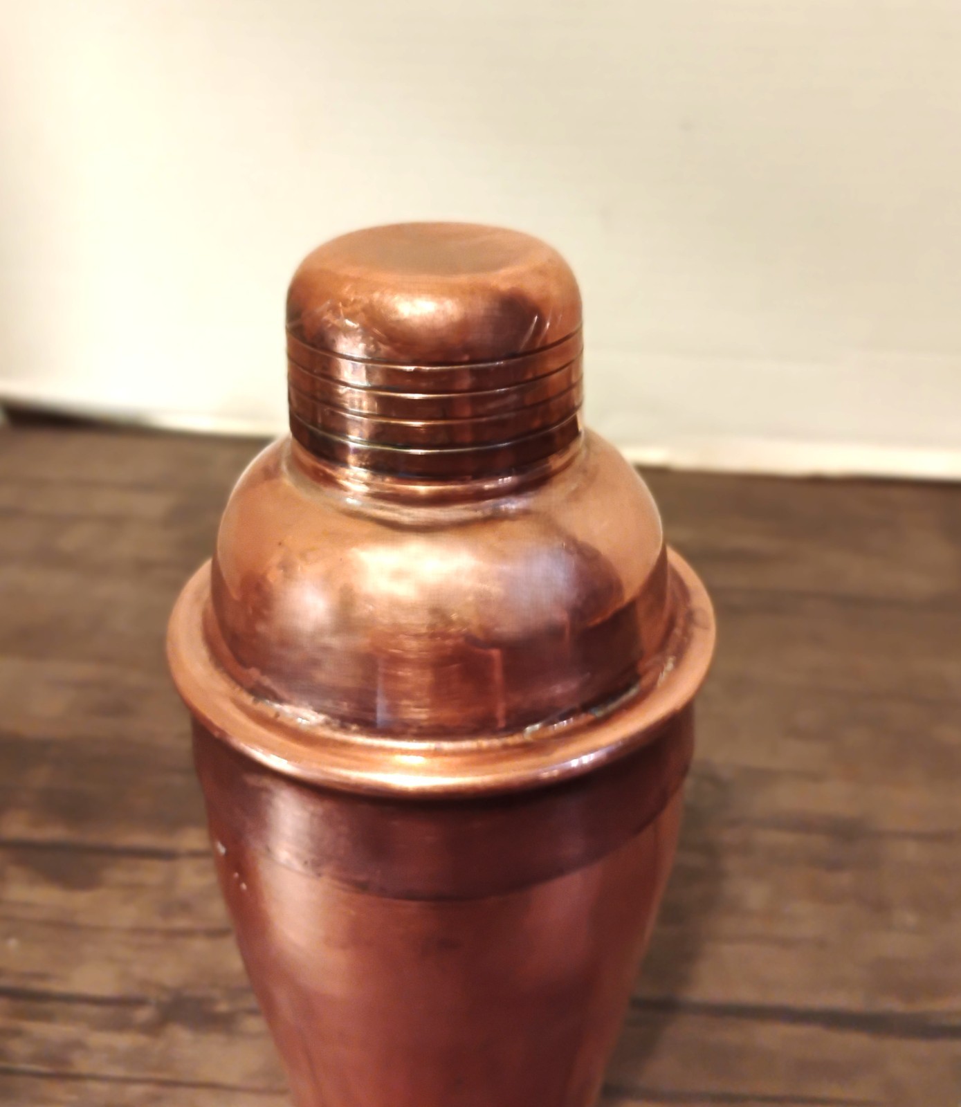 Solid Copper Miniature Personalized Cocktail Shaker w/Shot Glass & Carry Pouch