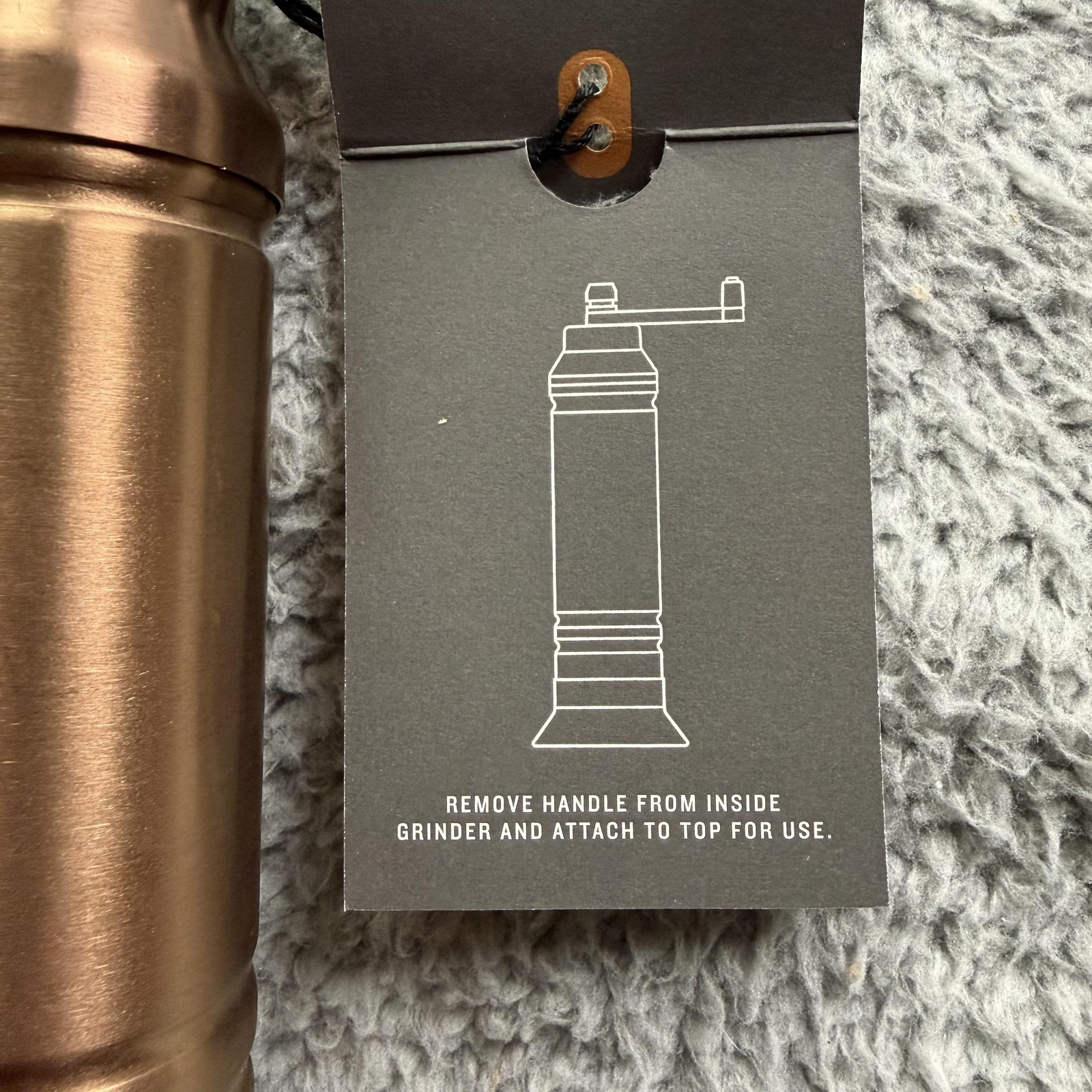 Hearth & Hand With Magnolia Salt & Pepper Grinder Brown Metal Manual Kitchen