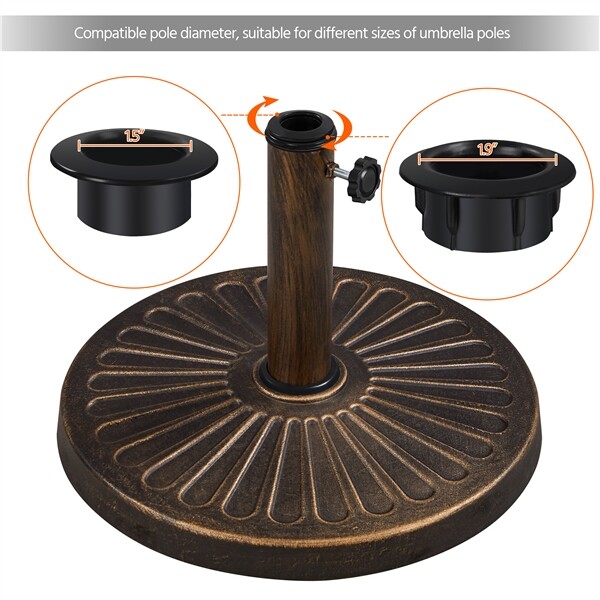 22/26.5/30lbs Umbrella Base, Outdoor Patio Heavy Duty Market Umbrella Stand Base