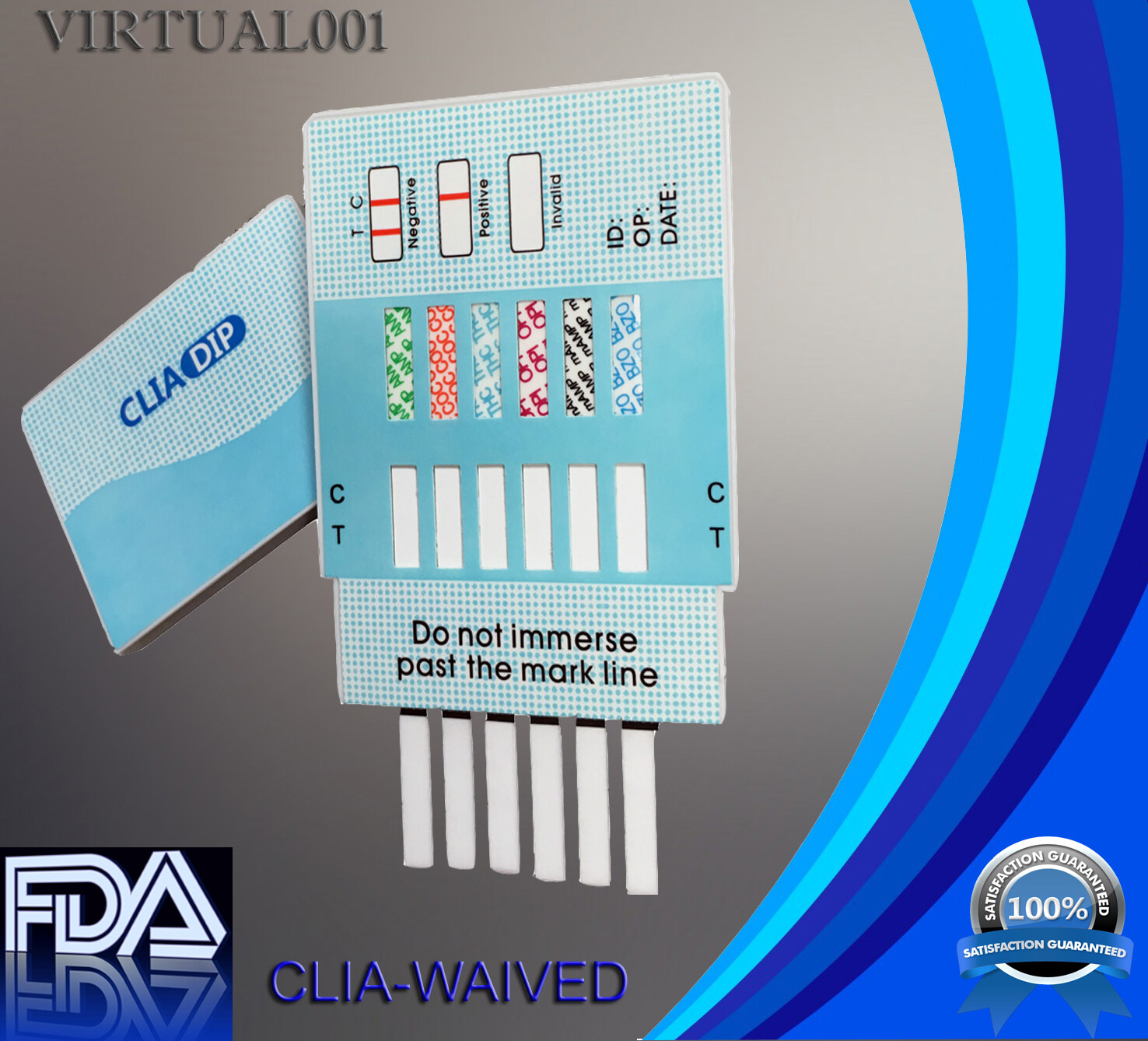 (10 Pack) 6 Panel Urine Multi-Drug Test Dip Card - FDA Free Shipping