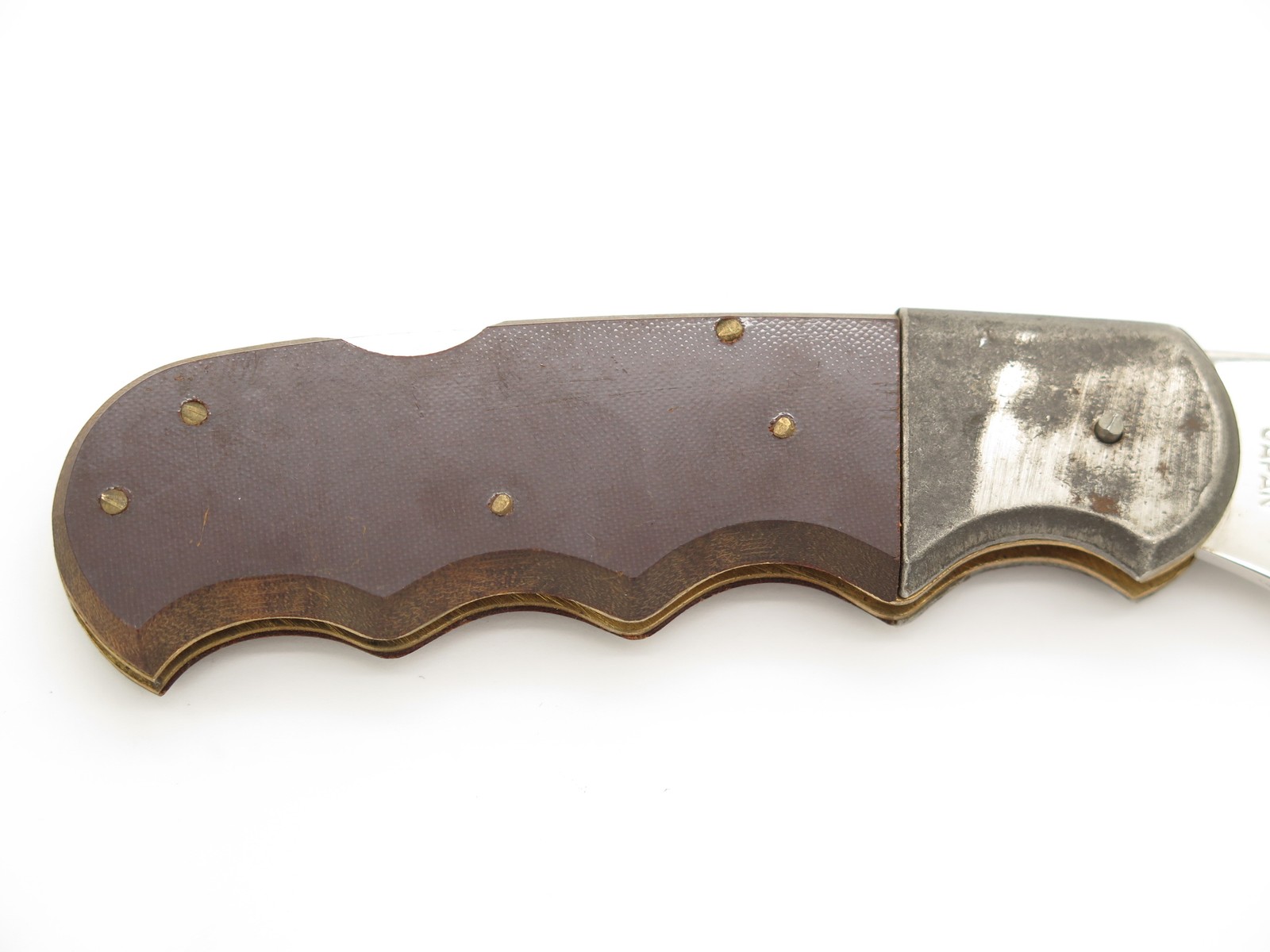 Vtg '70s Rhino Magnum Imai Seki Japan Folding Hunter Lockback Knife Unfinished#8