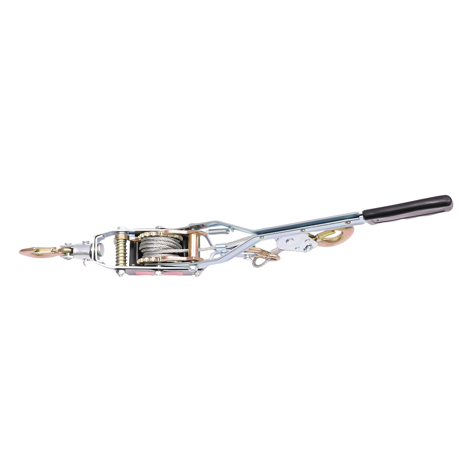 5 Ton Hand Puller Heavy Duty Winch Pull Hoist Come Along Cable 3 Hooks 2 Gear US