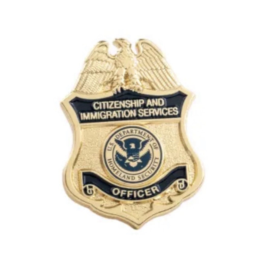 US Citizenship & Immigration Services USCIS Office Lapel Tie PIN GOLD/MULTICOLOR