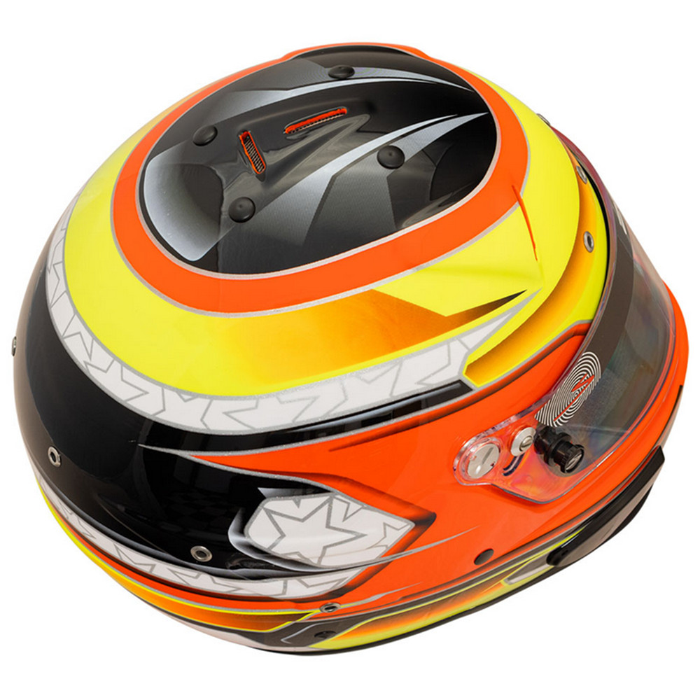 Zamp RZ-70E Switch Race Helmet Orange/Yellow Snell SA2020/ FIA 8859-2015 X-Small