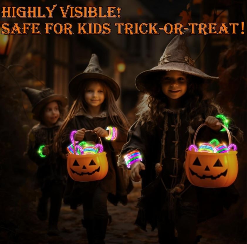 20 Pack LED Light Up Bracelets Glow in The Dark Party Bracelet Favors Adult Kids