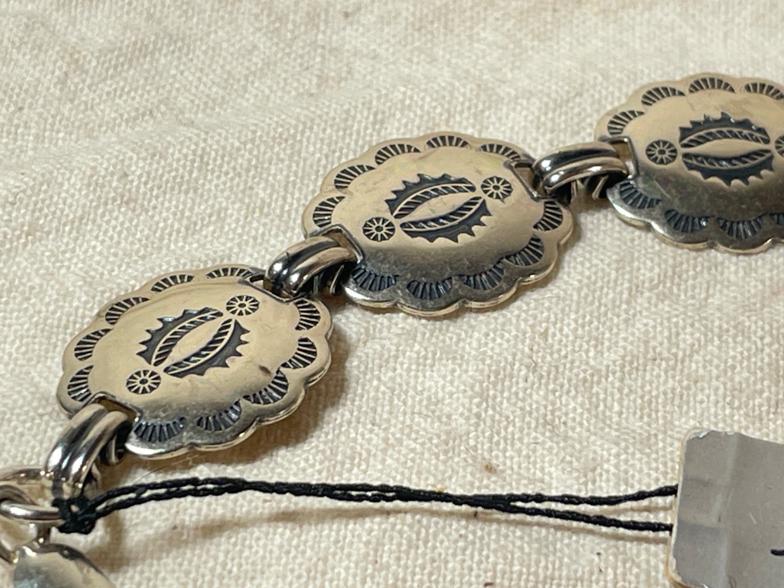 VTG 15.4g Sunrise Sterling Silver Concho Style Bracelet .925 American Made #3