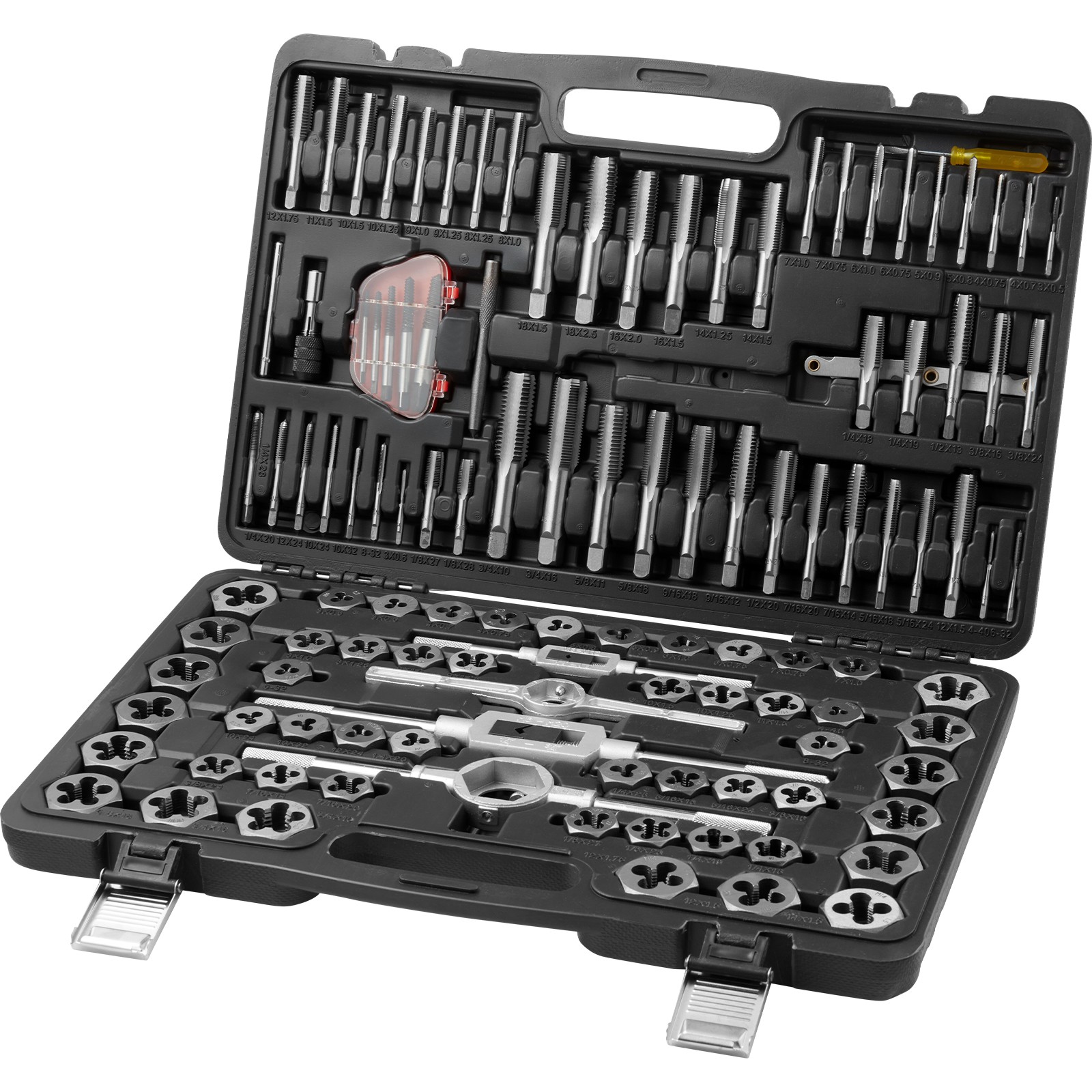 Uimoso Tap and Die Set 116Pcs Metric and SAE Size Bearing Steel Threading Tool