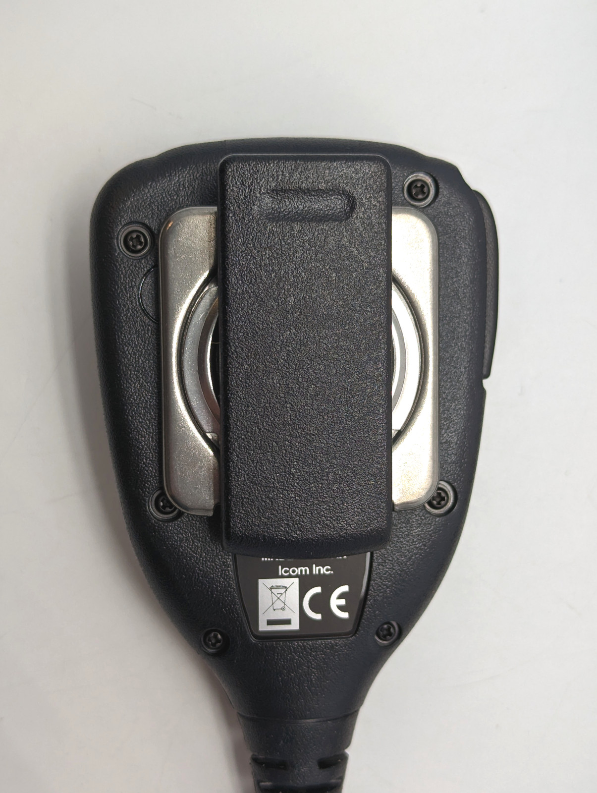 Icom Waterproof Speakerphone w/Clip & Push to Talk Button (HM-184H) Black