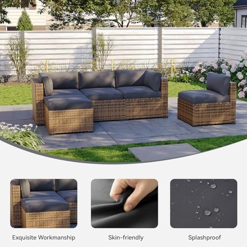 11pcs Patio Cushion Covers Replacement, Waterproof Outdoor 11 Pcs Grey