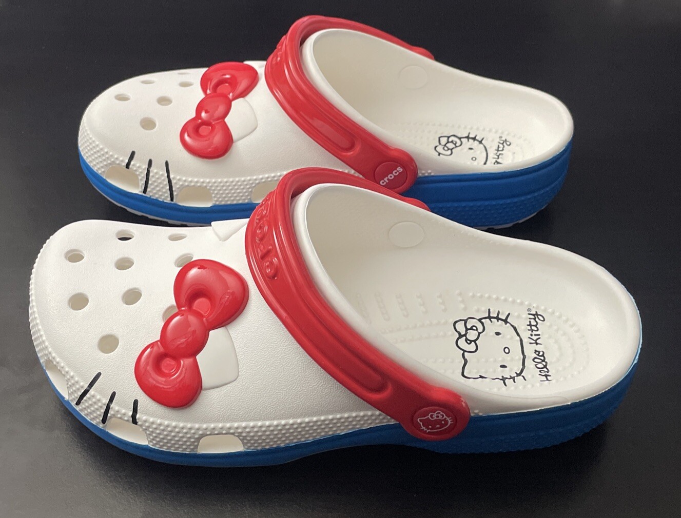 Crocs Unisex Adult Classic Hello Kitty White, Women Sizes 9, 10, 11, 12, Men 13