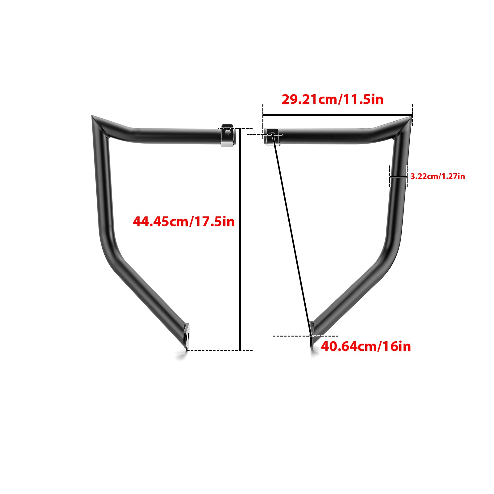 For 06-24 Kawasaki VN900B/C/D/E/F Black Front Engine Highway Guard Crash Bar