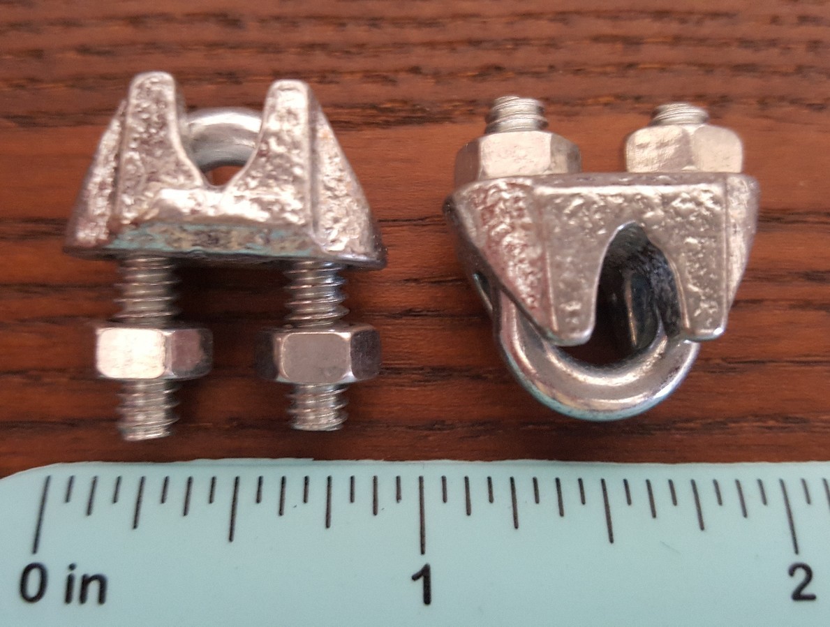 1/8" CABLE CLAMP U BOLT STEEL WIRE CLIP U-BOLT  :50,100,200 & 500 pcs