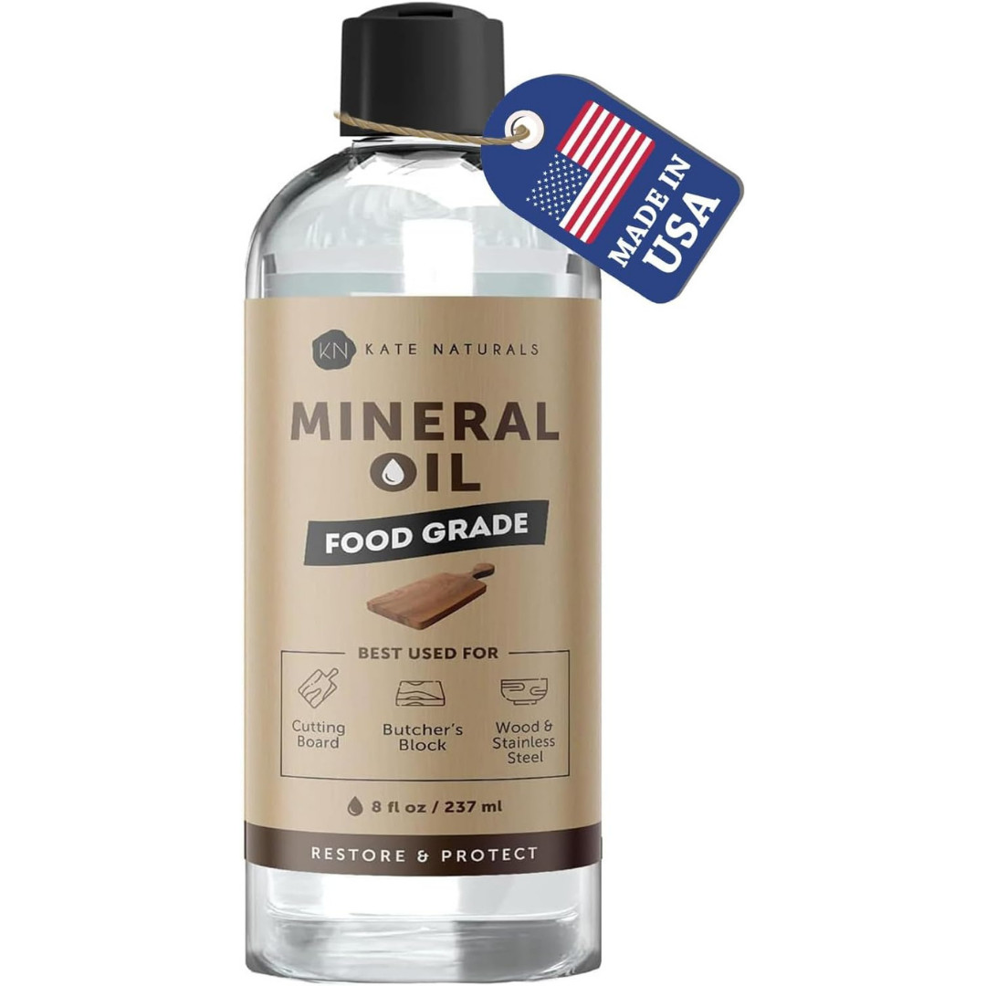 Mineral Oil for Wood Cutting Board, Butcher Block, and Knife. Food Grade Mineral