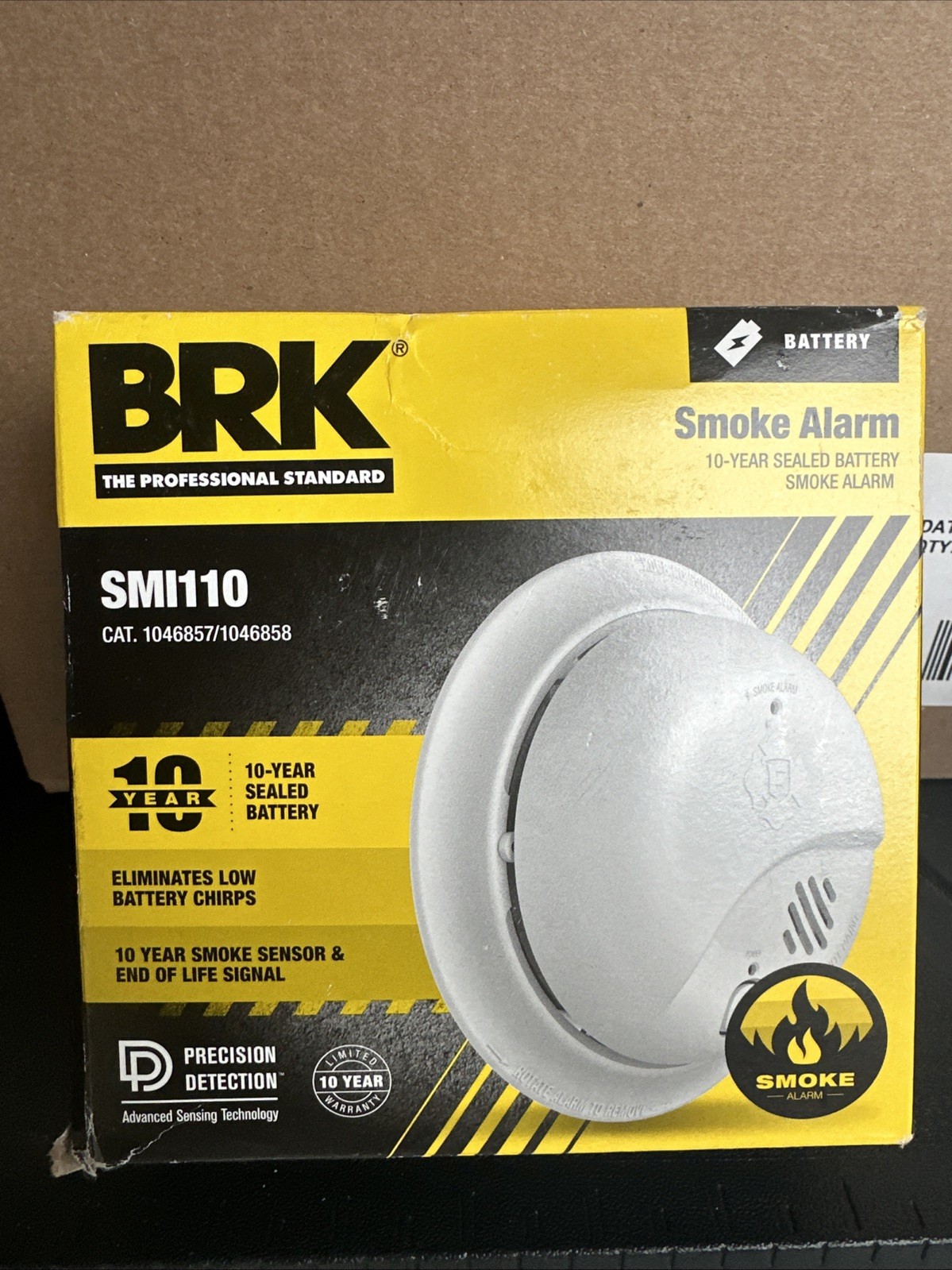 BRK 10 Year Battery-Powered Ionization Smoke Detector-SMI110 12pack