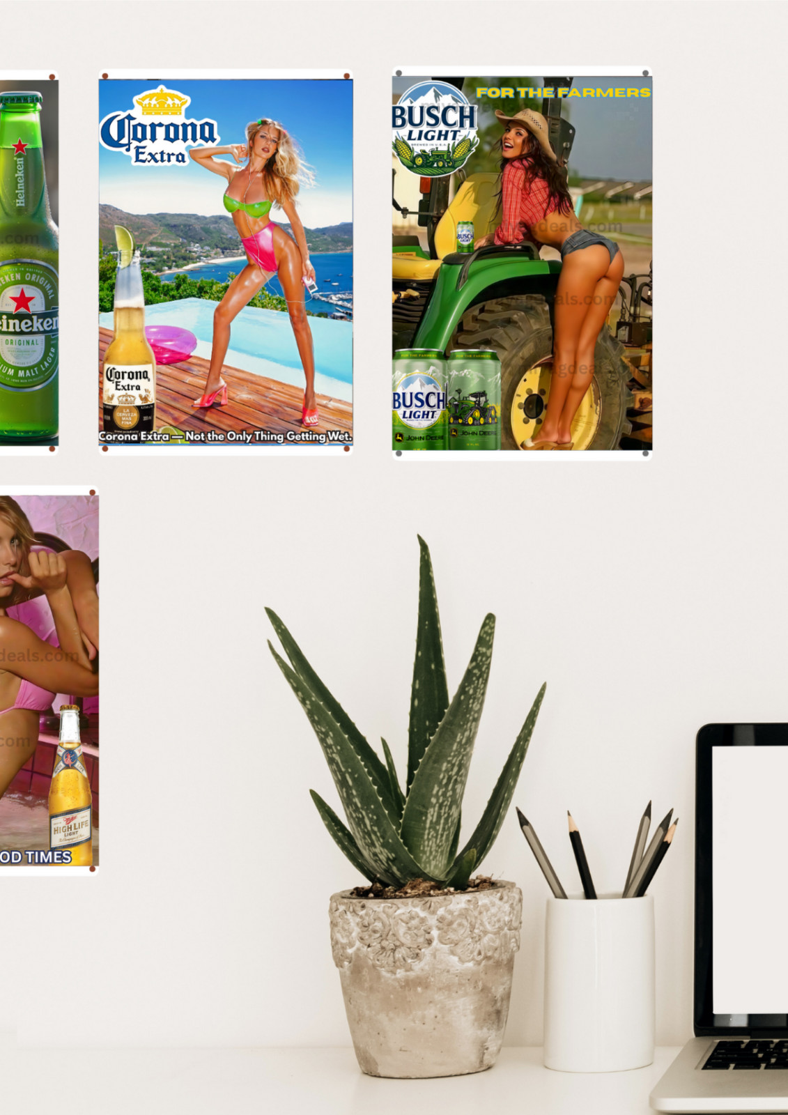 Cold Clight Beer Sexy Mexican Girl Metal Sign Poster– Bar Wall Decor Read Des