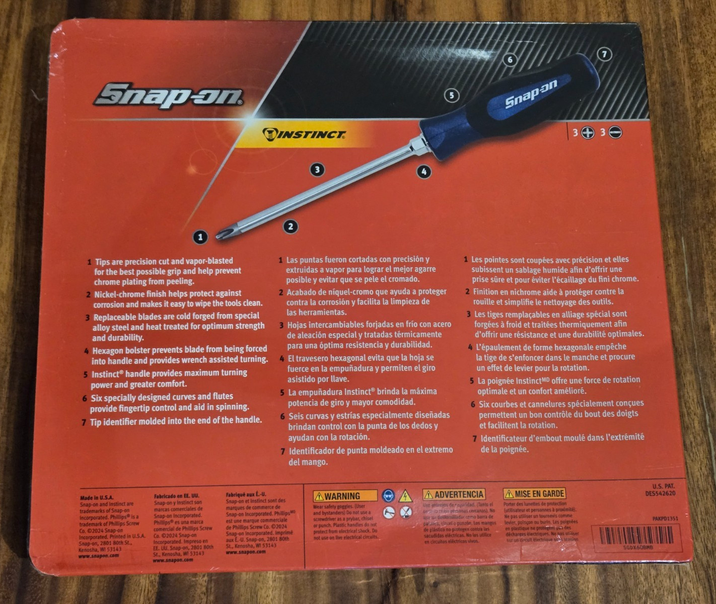 Snap-on Soft Grip Metallic Blue Instinct 6-Piece Screwdriver Set