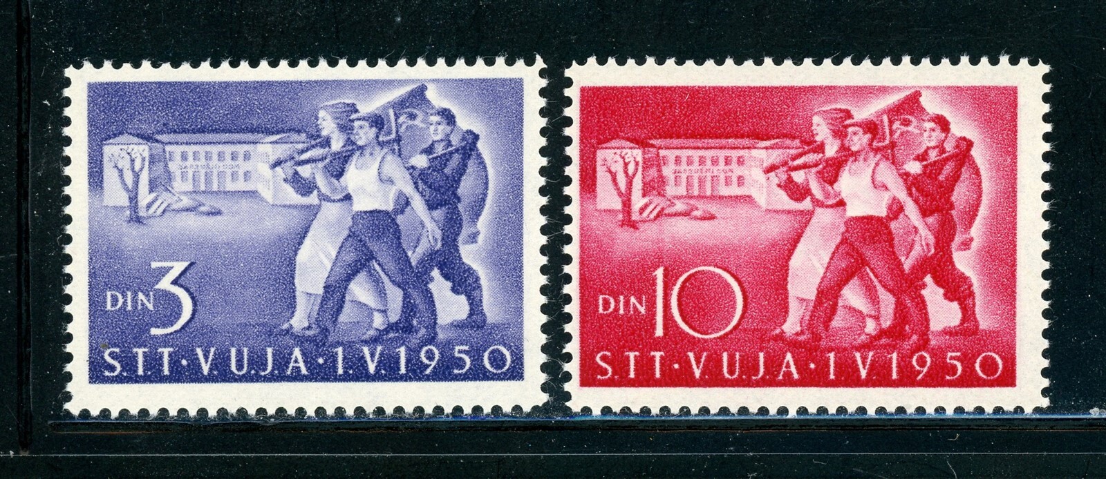 Trieste Zone B Scott #21-22 MNH Labor Day 1950 $$