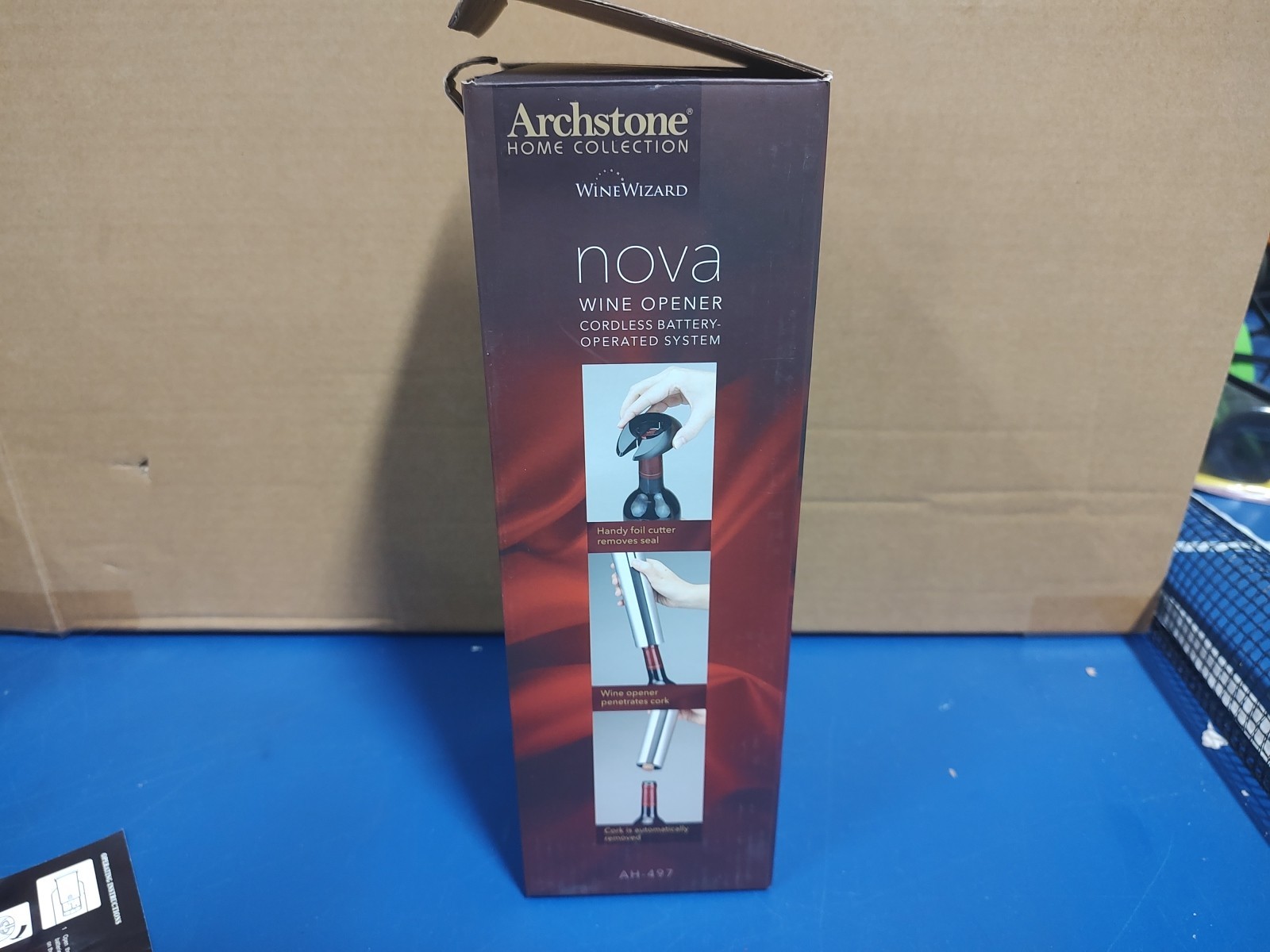 🍷 Archstone Nova Electric Wine-Bottle Opener w/ Foil Cutter, Model AH-497,New
