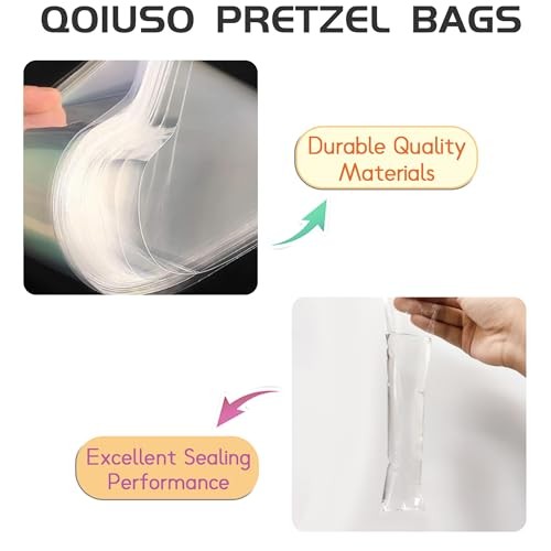 Self Sealing Cellophane Bags: 2x10 Inches Clear Pretzel Rod Resealable 100 Pcs