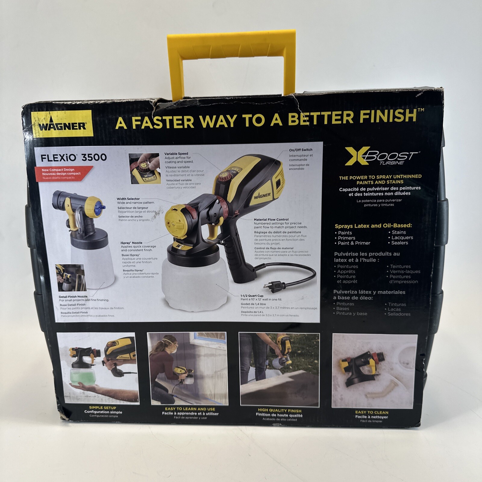 Wagner Flexio 3500 Handheld HVLP Paint Sprayer for Paint And Stain TESTED