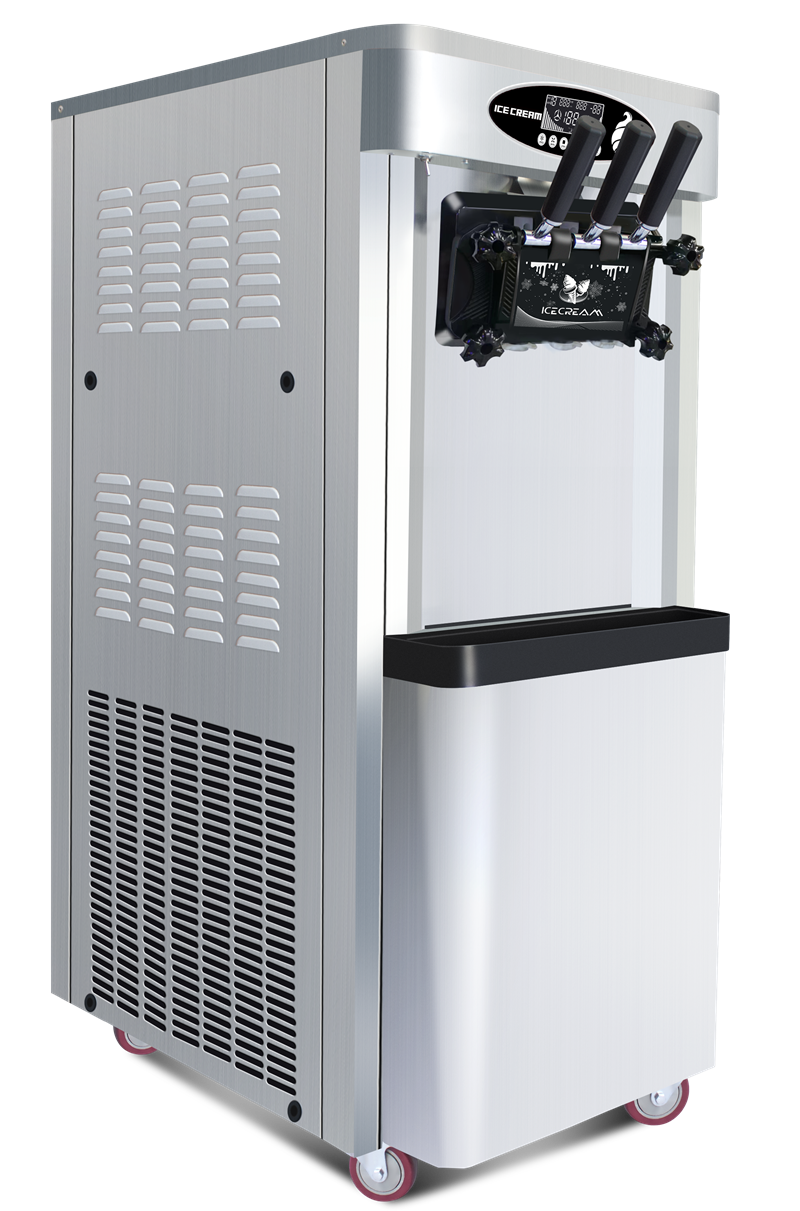Commercial Electric Ice Cream Maker Soft Ice Cream Machine 25-30L/H 3 Flavors