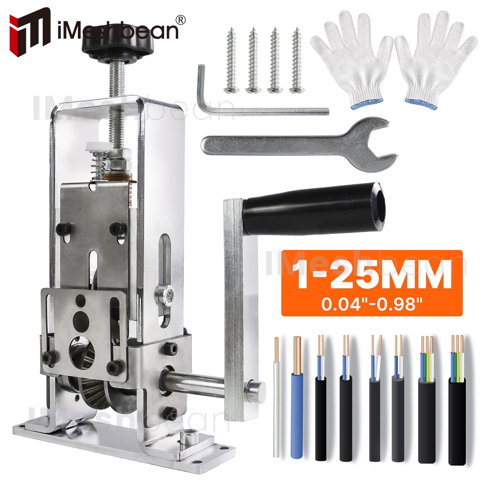 Electric & Manual Wire Stripping Machine Cable Cutter Copper Peeling Stripper US