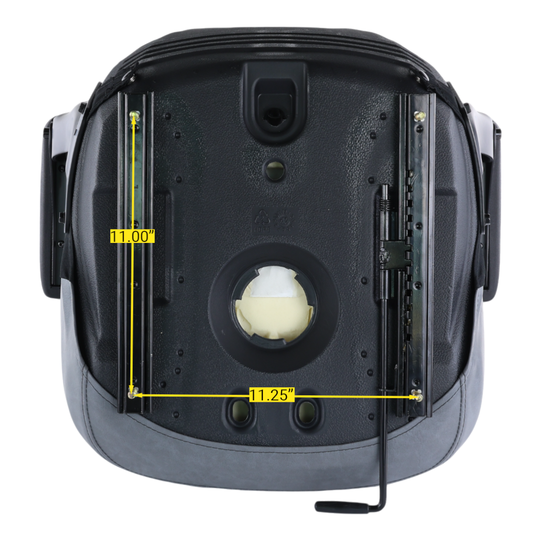 Gray High Back Lawn Mower Seat Armrests Bobcat Dixie Snapper Toro Exmark Bad Boy