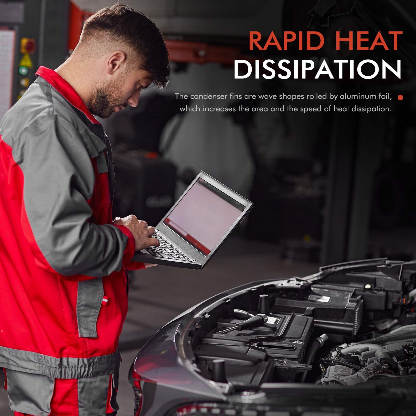 AC Condenser Parallel Flow w/ Receiver Drier for Ford F-250 350 450 Super Duty