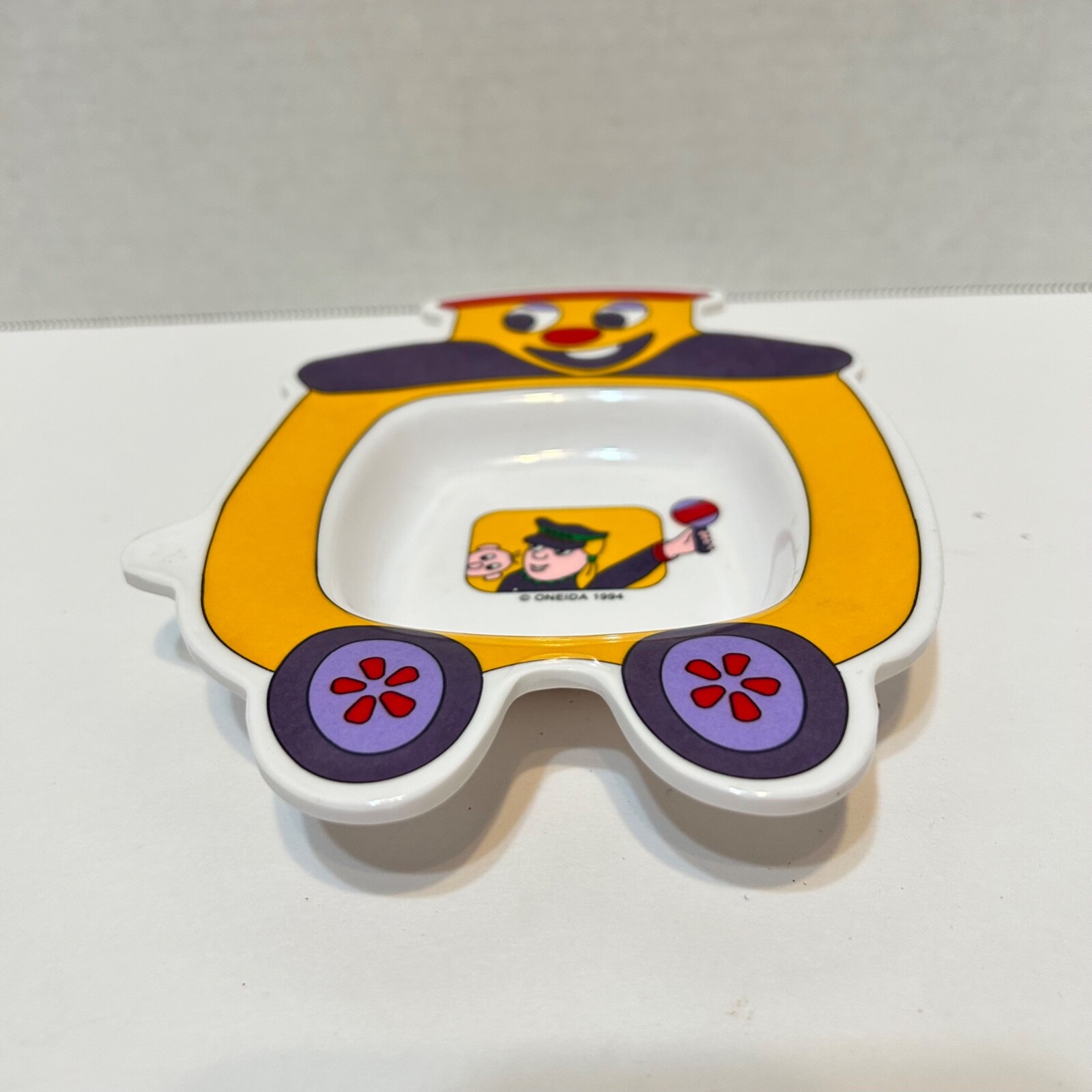 Vintage 1994 Oneida Meal Time Railroad Toddler Replacement Melamine Bowl 5.5x7"