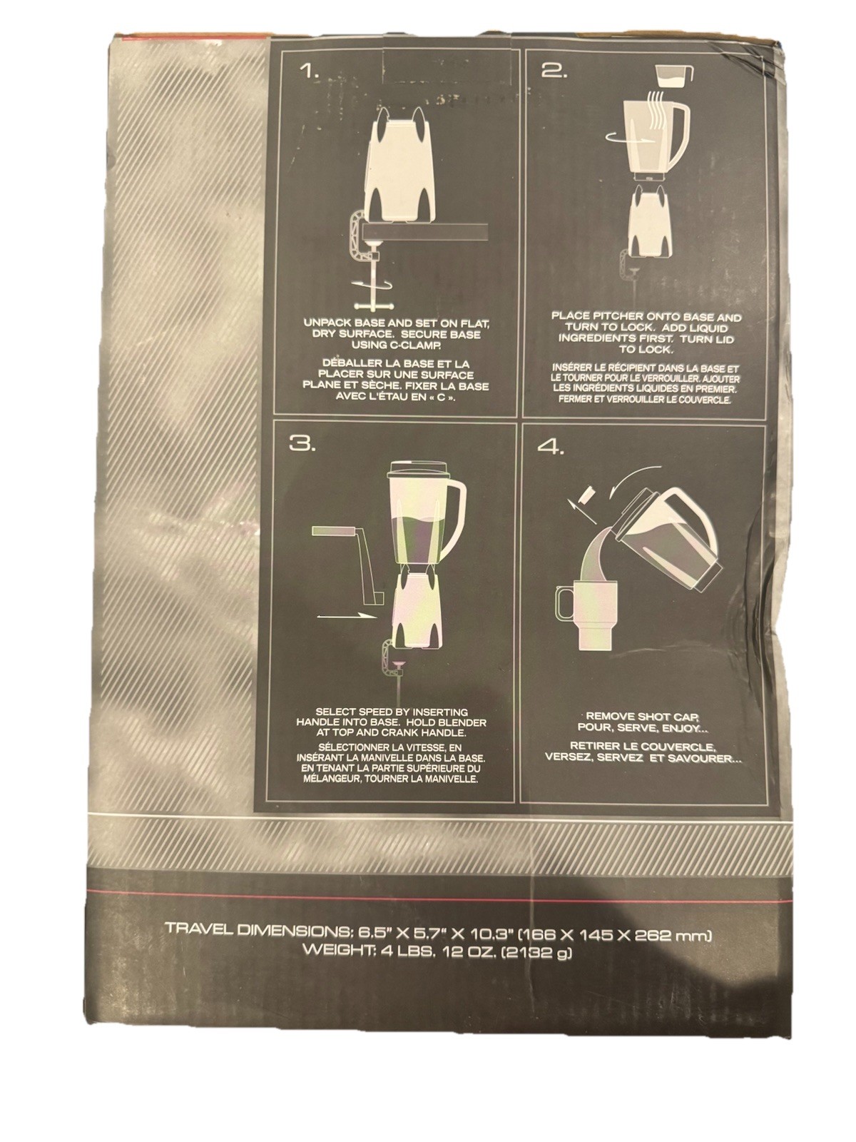 GSI Outdoors Vortex Blender Hand-Cranked Two-Speed Camping Stainless Steel