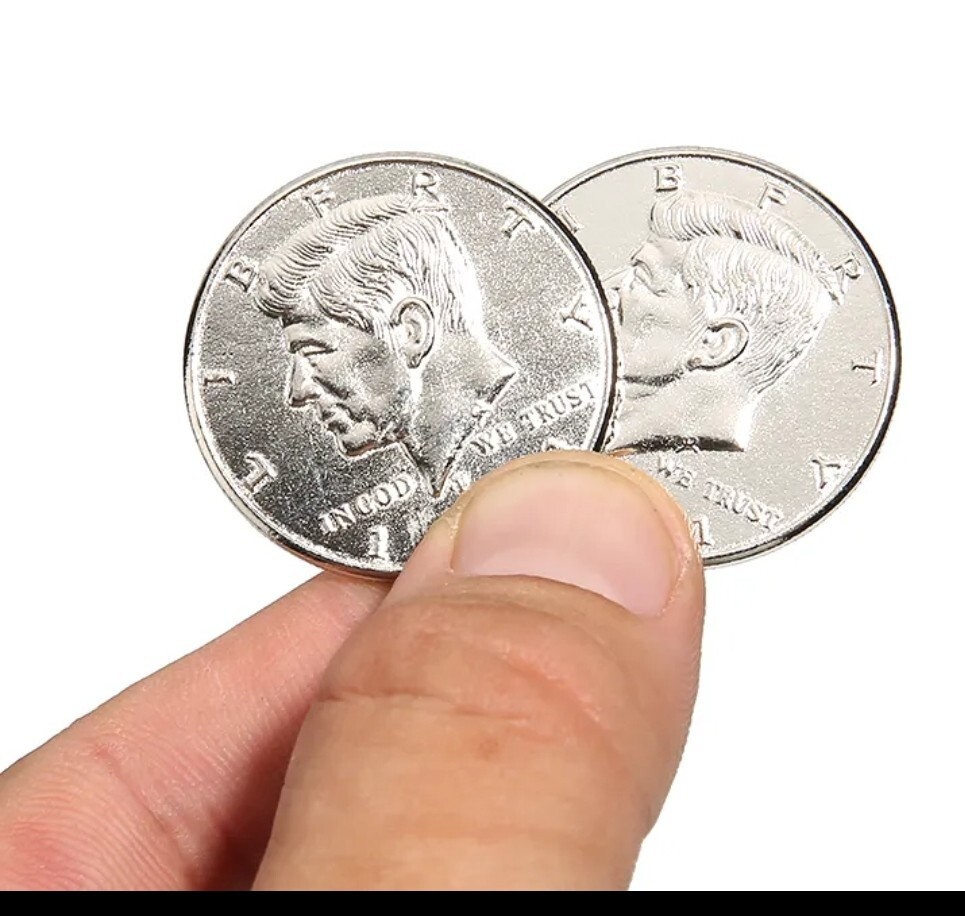 Magic Trick Gimmick Coin Double Headed Half Dollar T2