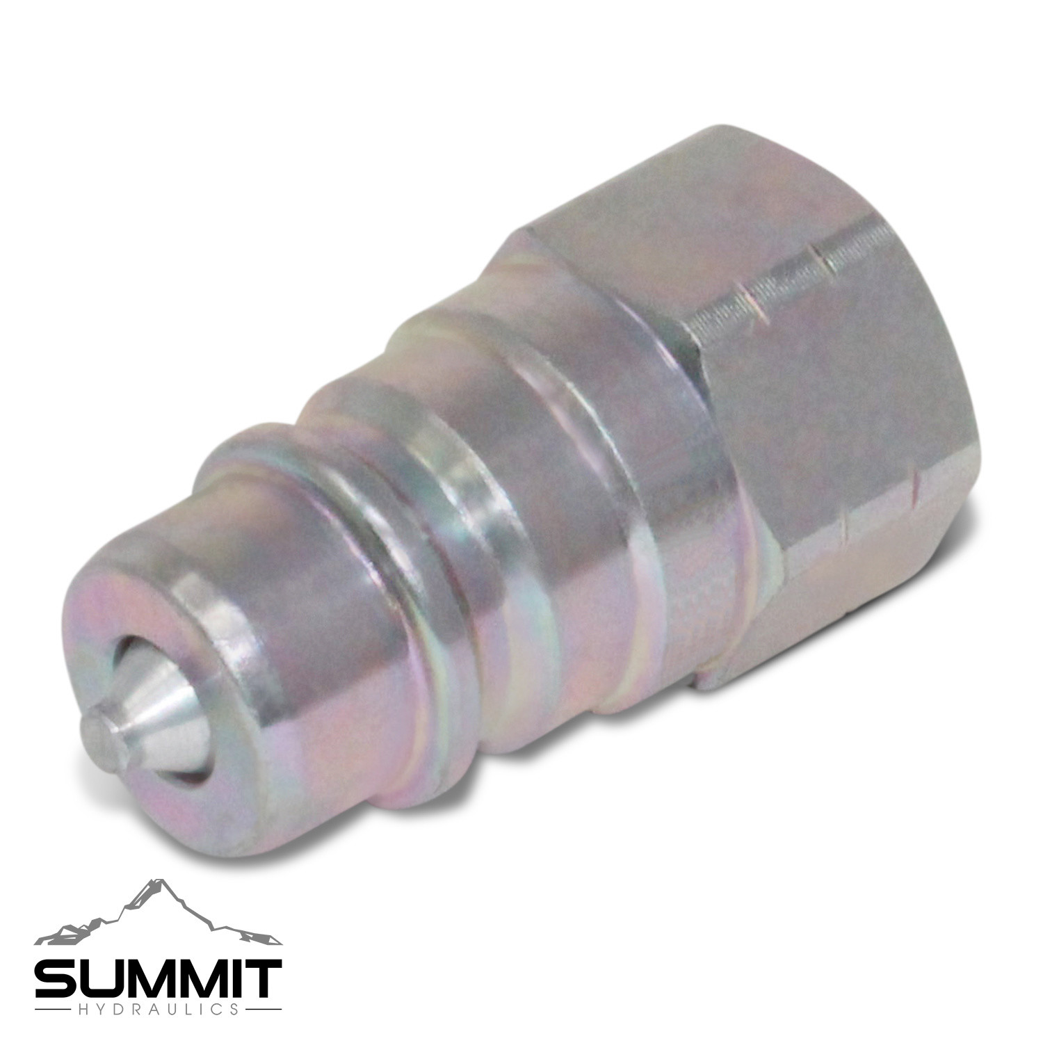 1/4” Ag ISO 5675 Hydraulic Quick Disconnect Male Coupler, 1/4” NPT Thread