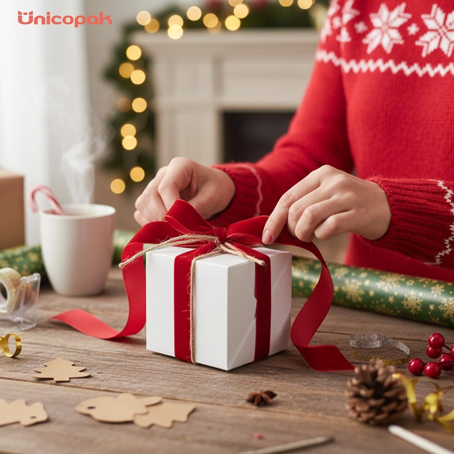 10 Pack 4X4X4 Small Gift Boxes, White / Black Gift Boxes with Lids for Presents