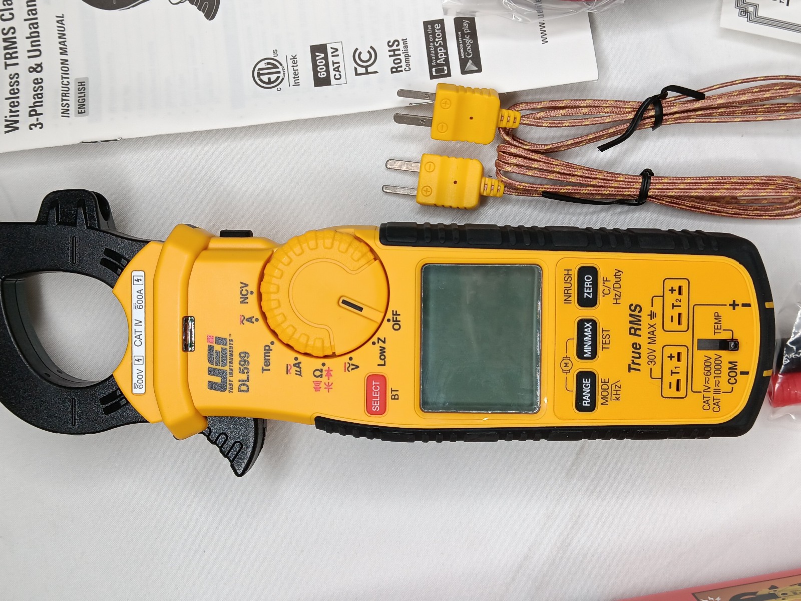 UEi DL599 Wireless TRMS Clamp Meter with Motor Testing