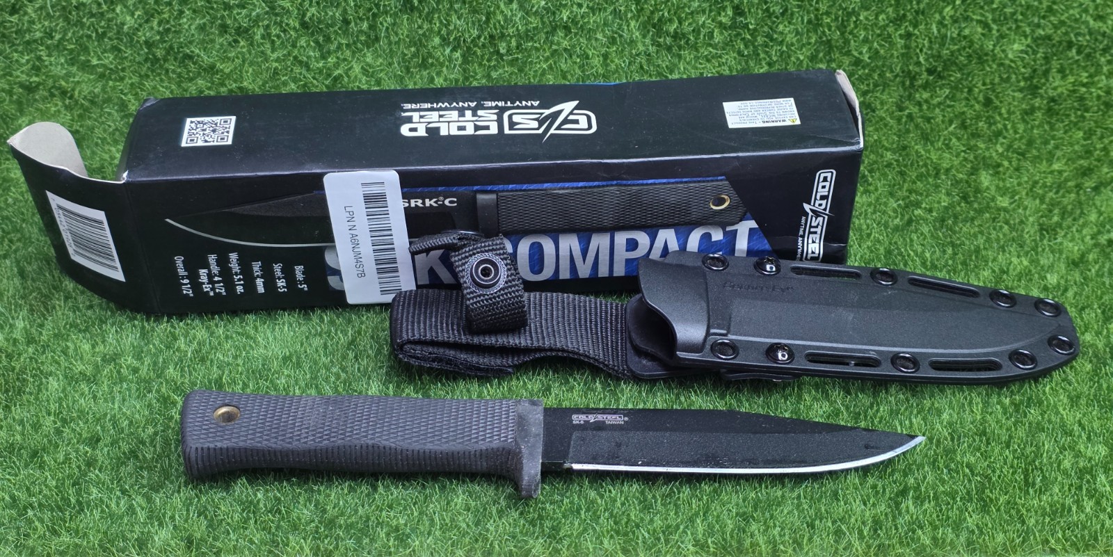 Cold Steel #49LCKD SRK Compact (SK-5) Clip Point Plain Edge 5" Fixed Blade Knife