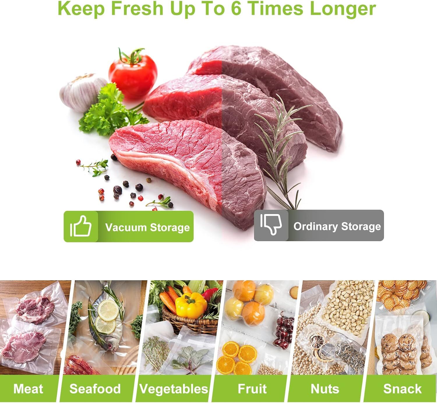 11"x50' Vacuum Sealer Bags Roll Embossed FoodSaver Storage Bags fit Most Machine