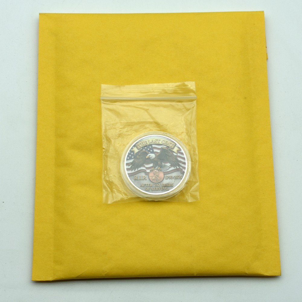 The Last Cent Eagle Tribute Coin 1793-2025 R.I.P Penny Commemorative Medal