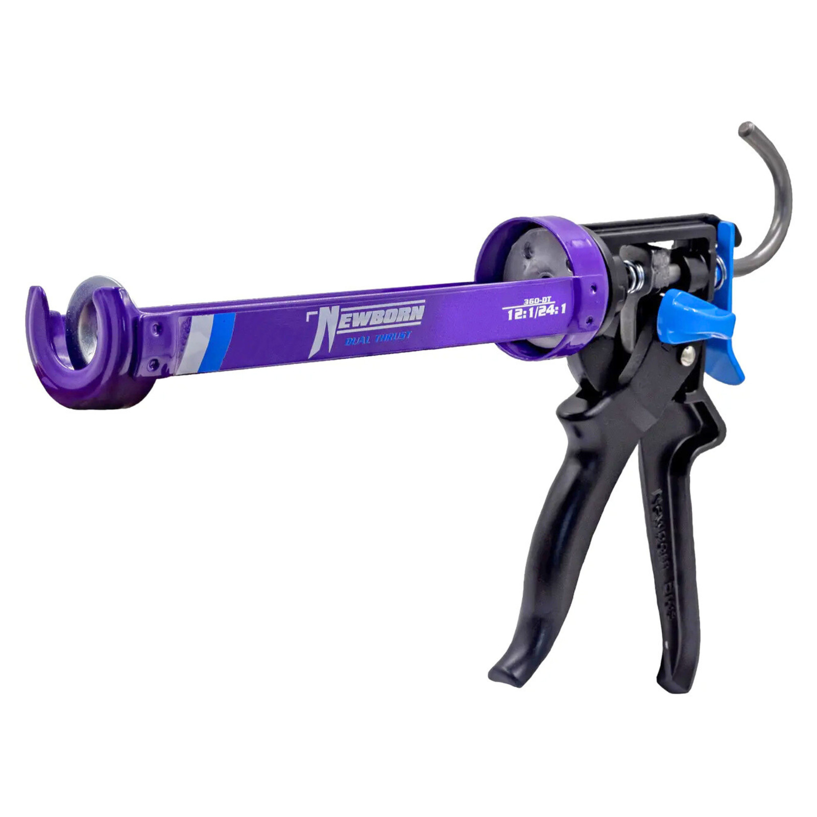 Newborn Dual-Thrust Smooth Rod Caulking Gun (360-DT): 10 oz. cartridge dispenser