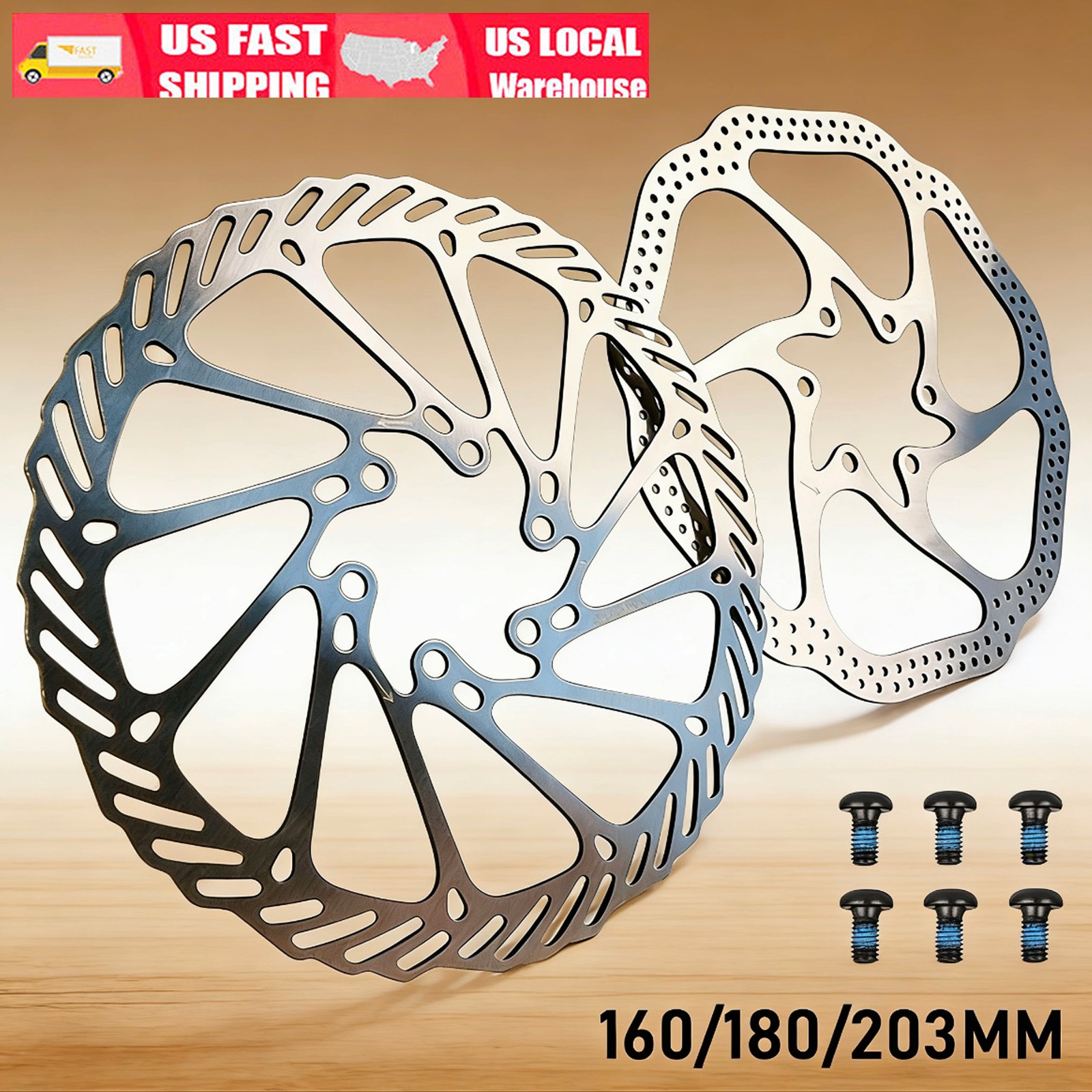 for Avid/Shimano G3/HS1 160/180/203mm Bike Disc Brake Rotor MTB Road 6 Bolts US