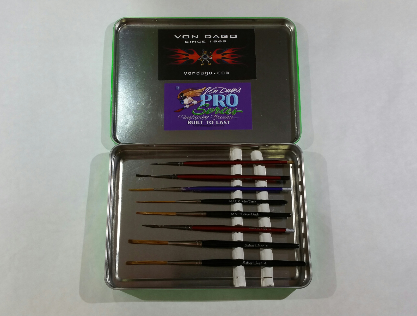 LEAK PROOF Metal BRUSH BOX to Store / Hold ""your"" Pinstriping Brushes