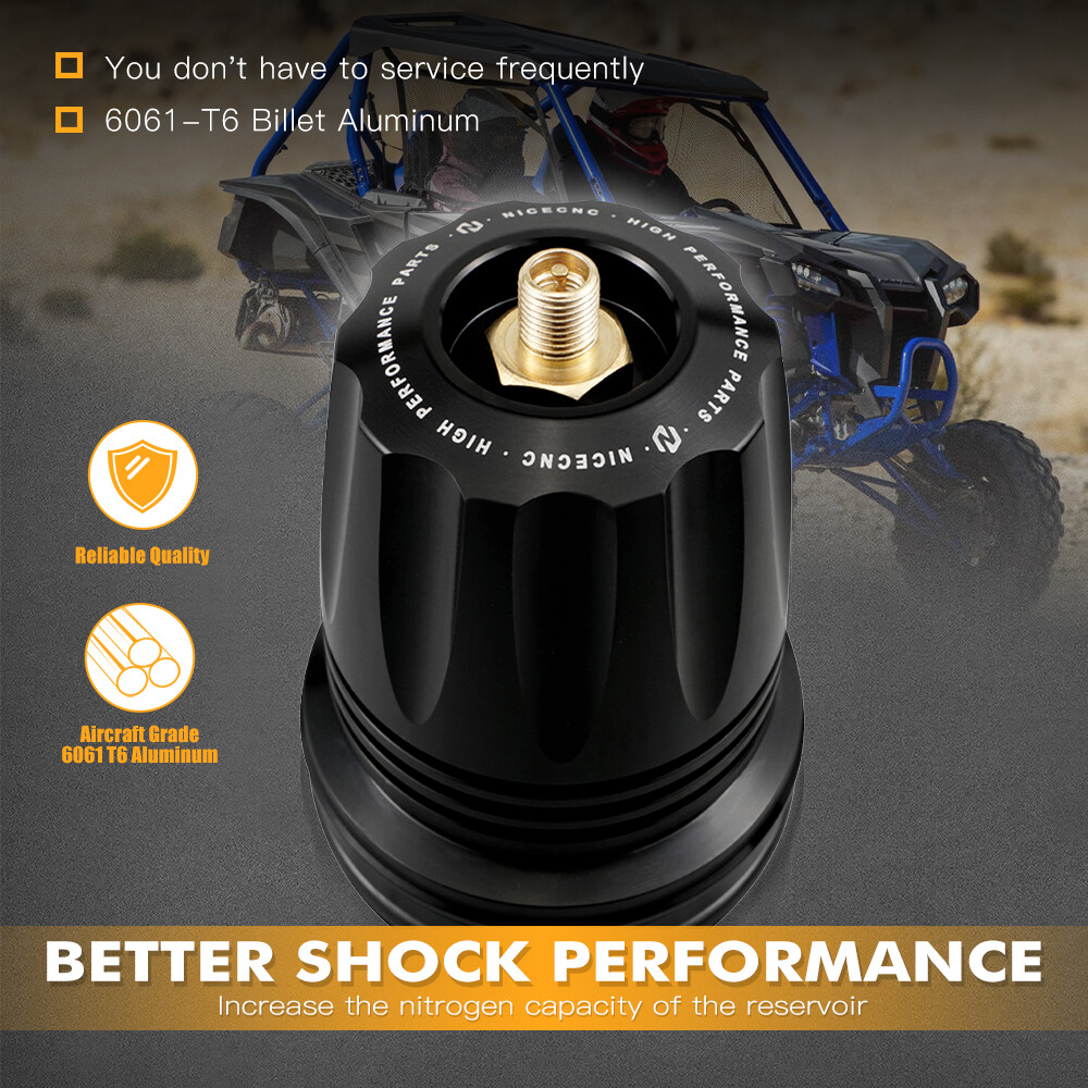 2pcs For 2.5" FOX Rear Shock Nitrogen Reservoir End Cap Lid for Polaris Yamaha