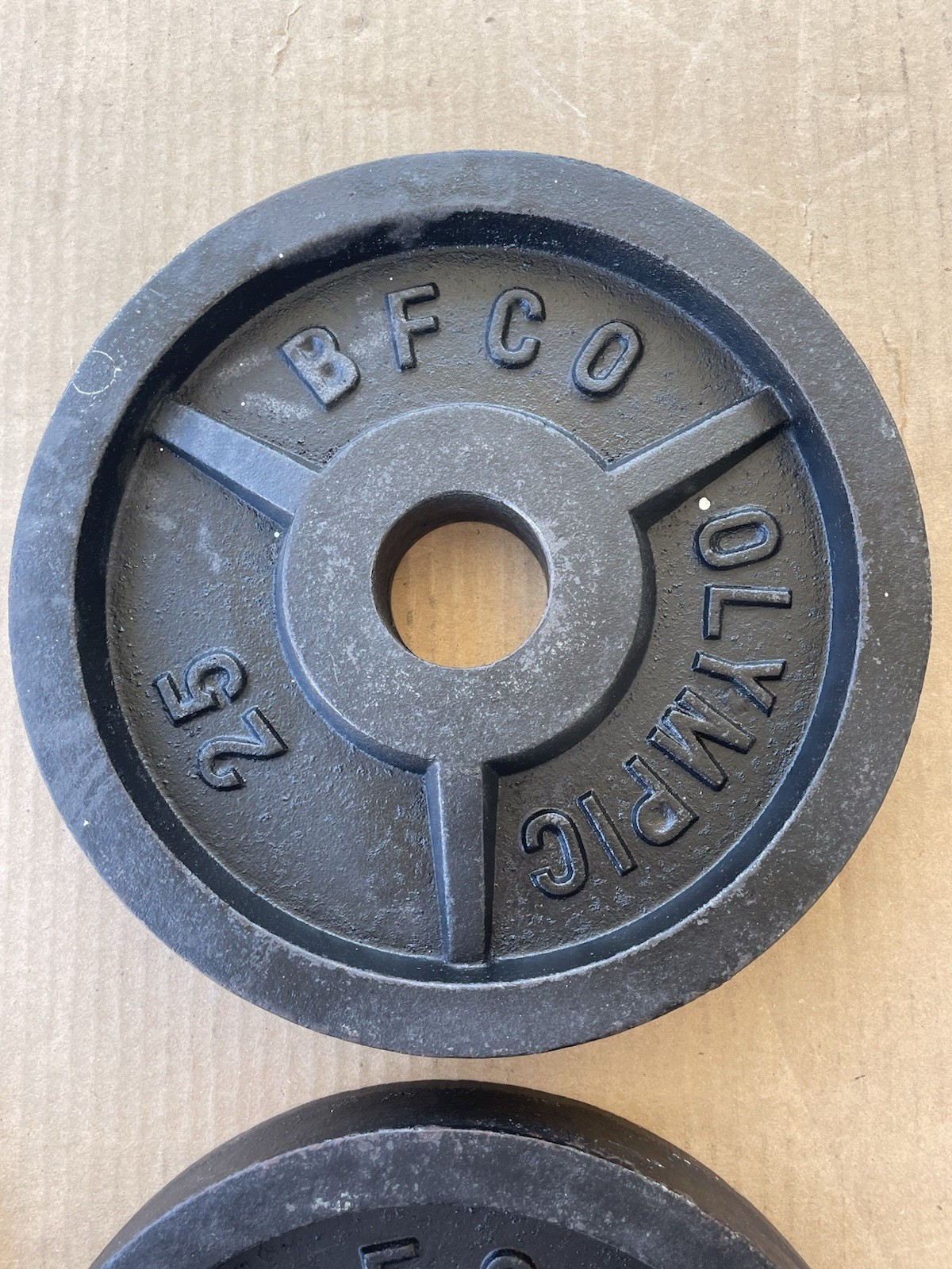 BFCO Vintage Olympic 2” 25 Lb Weight Plates 2x25Lb Total 50 Lbs