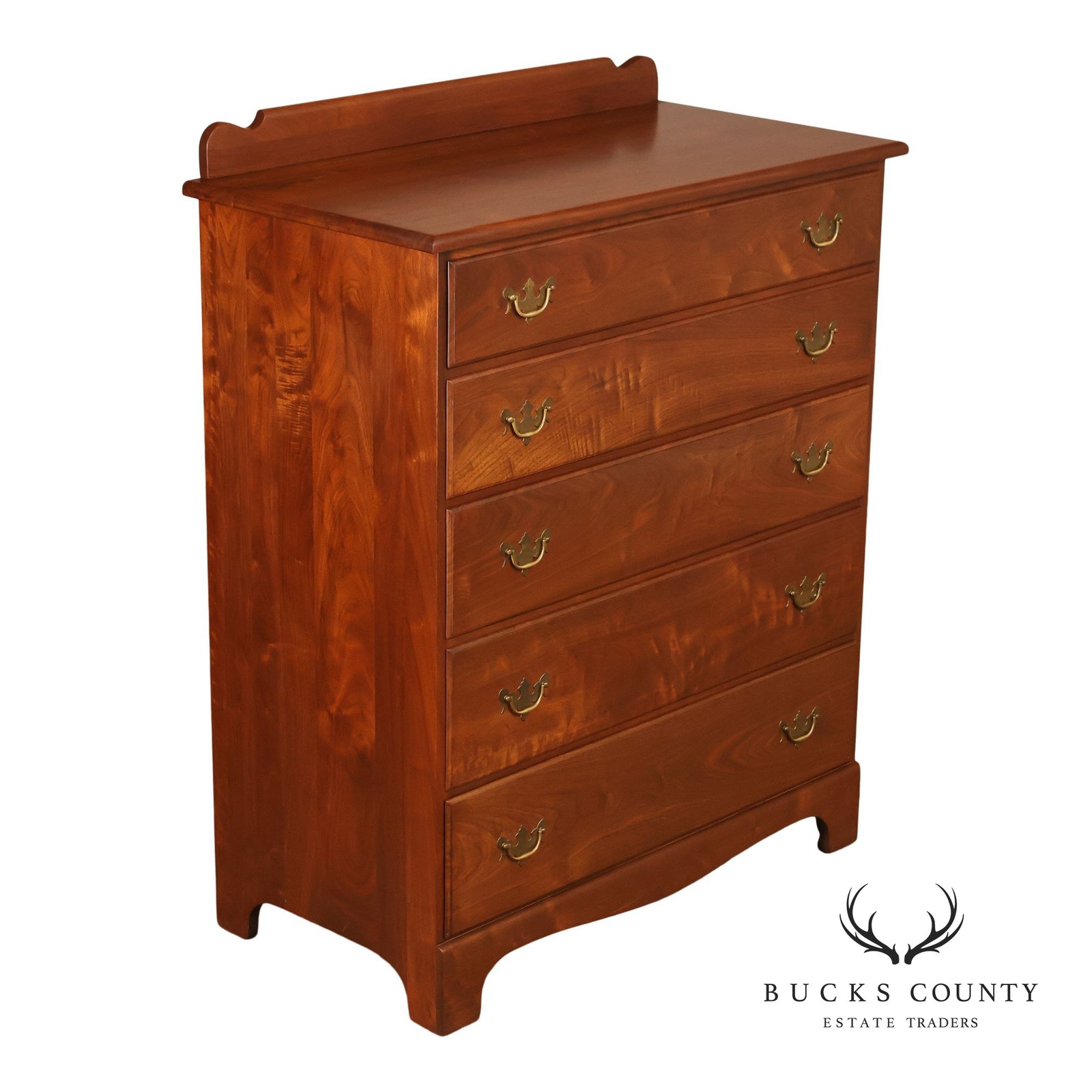 E.A. Clore Custom Walnut High Chest